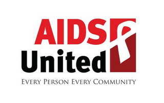AIDS UNITED EVERY PERSON EVERY COMMUNITY logo