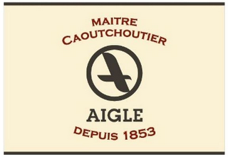 AIGLE MAITRE CAOUTCHOUTIER DEPUIS 1853 logo
