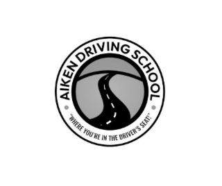 AIKEN DRIVING SCHOOL · "WHERE YOU'RE IN THE DRIVER'S SEAT!"· logo