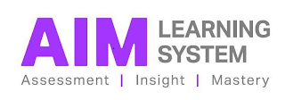 AIM LEARNING SYSTEM ASSESSMENT INSIGHT MASTERY logo