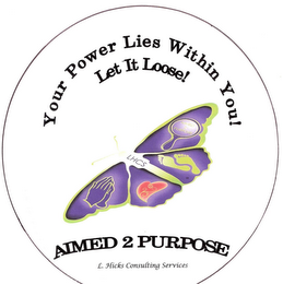 AIMED 2 PURPOSE YOUR POWER LIES WITHIN YOU! LET IT LOOSE! - L. HICKS CONSULTING SERVICES LHCS logo