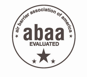 AIR BARRIER ASSOCIATION OF AMERICA ABAA EVALUATED logo