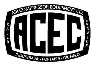 AIR COMPRESSOR EQUIPMENT COMPANY, SALES, SERVICE, INDUSTRIAL, PORTABLE AND OILFIELD logo