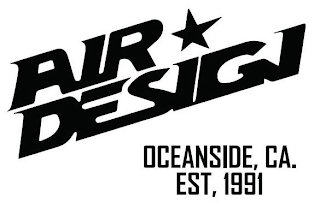 AIR DESIGN OCEANSIDE, CA. EST, 1991 logo