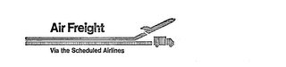 AIR FREIGHT VIA THE SCHEDULED AIRLINES logo