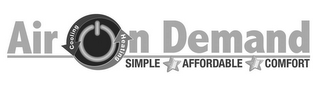 AIR ON DEMAND SIMPLE AFFORDABLE COMFORTCOOLING HEATING logo