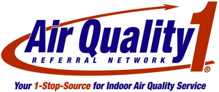 AIR QUALITY 1 REFERRAL NETWORK YOUR 1-STOP-SOURCE FOR INDOOR AIR QUALITY SERVICE logo