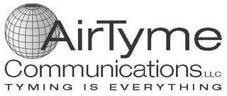 AIR TYME COMMUNICATIONS, LLC TYMING IS EVERYTHING logo