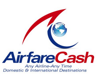 AIRFARECASH ANY AIRLINE-ANY TIME DOMESTIC & INTERNATIONAL DESTINATIONS logo