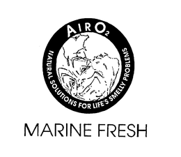 AIRO NATURAL SOLUTIONS FOR LIFE'S SMELLY PROBLEMS MARINE FRESH logo
