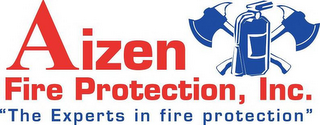 AIZEN FIRE PROTECTION, INC. "THE EXPERTS IN FIRE PROTECTION" logo