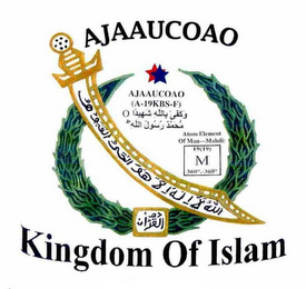 AJAAUCOAO AJAAUCOAO (A-19KBS-F) ATOM ELEMENT OF MAN - MAHDI: 19 (19) M 360º. - 360º KINGDOM OF ISLAM logo
