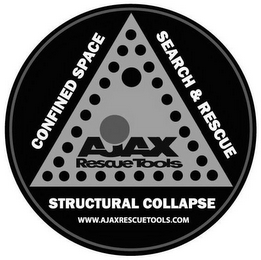 AJAX RESCUE TOOLS CONFINED SPACE SEARCH& RESCUE, STRUCTURAL COLLAPSE WWW.AJAXRESCUETOOLS.COM logo