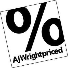 % AJWRIGHTPRICED logo