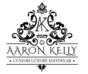 AK AARON KELLY · CUSTOM LUXURY FOOTWEAR· logo