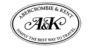 A&K ABERCROMBIE & KENT SIMPLY THE BEST WAY TO TRAVEL logo