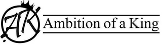 AK AMBITION OF A KING logo
