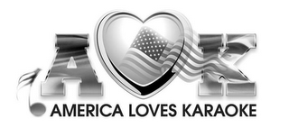 AK AMERICA LOVES KARAOKE logo