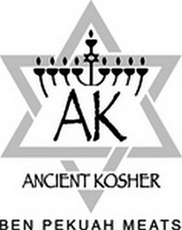 AK ANCIENT KOSHER BEN PEKUAH MEATS logo