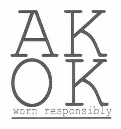 AK OK WORN RESPONSIBLY logo