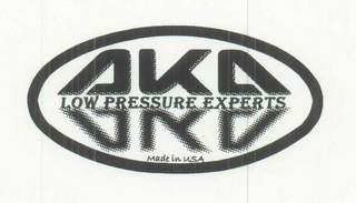 AKA LOW PRESSURE EXPERTS MADE IN USA logo