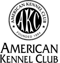 AKC AMERICAN KENNEL CLUB FOUNDED 1884 AMERICAN KENNEL CLUB logo