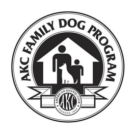 AKC FAMILY DOG PROGRAM AKC AMERICAN KENNEL CLUB FOUNDED 1884 logo