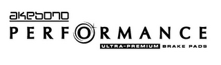 AKEBONO PERFORMANCE ULTRA-PREMIUM BRAKE PADS logo