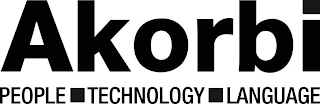 AKORBI  PEOPLE  TECHNOLOGY LANGUAGE logo