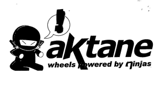 ! AKTANE WHEELS POWERED BY NINJAS logo