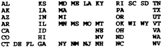 AL AK AZ AR CA CO CT DE FL GA HI ID IL IN IA KS MD ME LA KY MA MI MN MS MO MT NE NV NH NJ NM NY NC ND OH OK OR PA RI SC SD TN TX UT VT VA WA WV WI WY (USA) logo