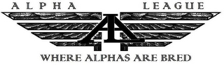 AL ALPHA LEAGUE WHERE ALPHAS ARE BRED logo