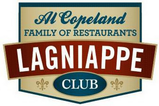 AL COPELAND FAMILY OF RESTAURANTS LAGNIAPPE CLUB logo