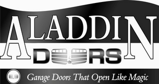 ALADDIN DOORS GARAGE DOORS THAT OPEN LIKE MAGIC logo