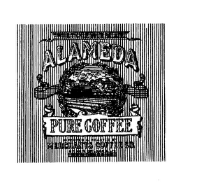 ALAMEDA PURE COFFEE IMPORTED & ROASTED BY MERCHANTS COFFEE CO. OF NEW ORLEANS, LTD NEW ORLEANS WILL TICKLE YOUR PALATE logo