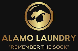 ALAMO LAUNDRY "REMEMBER THE SOCK" logo