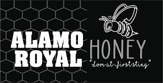 ALAMO ROYAL HONEY "LOVE AT FIRST STING" logo