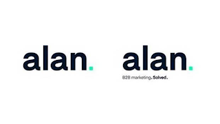 ALAN. ALAN. B2B MARKETING. SOLVED. logo