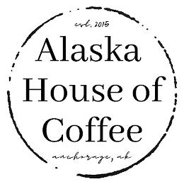 ALASKA HOUSE OF COFFEE EST. 2015 ANCHORAGE, AK logo