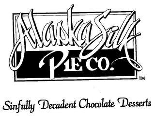 ALASKA SILK PIE CO. SINFULLY DECADENT CHOCOLATE DESSERTS logo