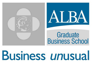ALBA GRADUATE BUSINESS SCHOOL BUSINESS UNUSUAL logo