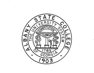 ALBANY STATE COLLEGE THE UNIVERSITY SYSTEM OF GEORGIA 1903 logo