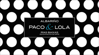 ALBARIÑO PACO & LOLA RIAS BAIXAS DENOMINACION DE ORIXE logo