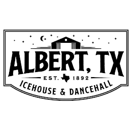 ALBERT, TX EST. 1892 ICEHOUSE & DANCEHALL logo