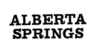 ALBERTA SPRINGS logo