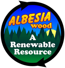 ALBESIA WOOD A RENEWABLE RESOURCE logo