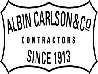 ALBIN CARLSON & CO CONTRACTORS SINCE 1913 logo