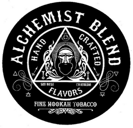 ALCHEMIST BLEND HAND CRAFTED FLAVORS SAN DIEGO CALIFORNIA FINE HOOKAH TOBACCO logo