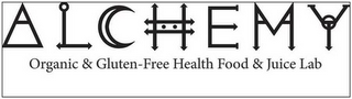ALCHEMY ORGANIC & GLUTEN-FREE HEALTH FOOD & JUICE LAB logo