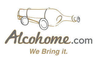 ALCOHOME.COM WE BRING IT. logo